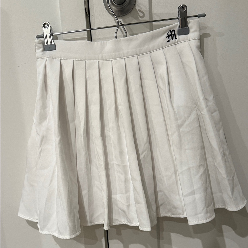 White Pleated Skirt